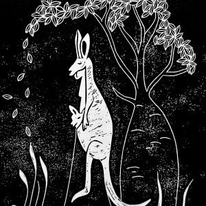 Peau de kangourou, format 21x30 cm